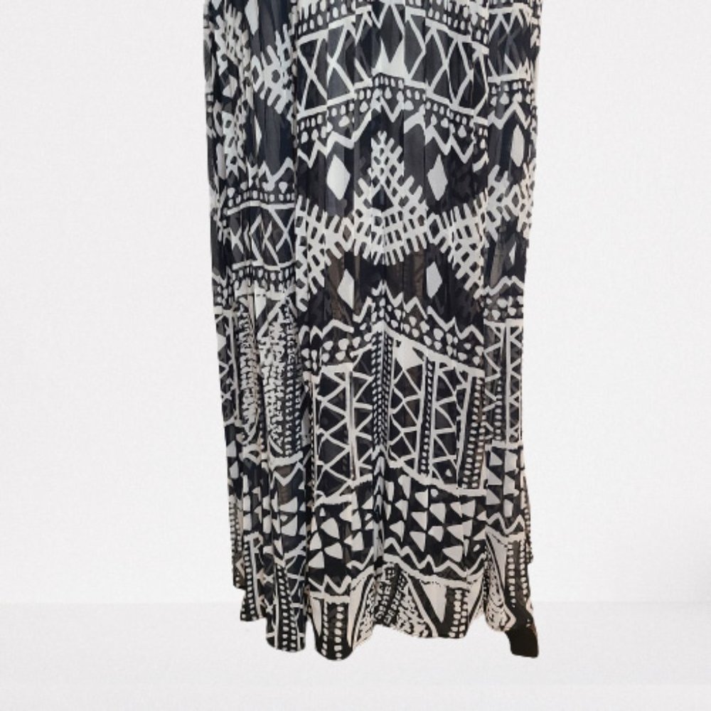 Tori Richard Symmetrical Spaghetti Strap Backless Boho Dress - Picture 3 of 11